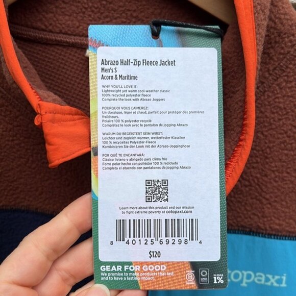 Men’s Cotopaxi Abrazo Half Zip Fleece Jacket Sz S - Picture 5 of 9